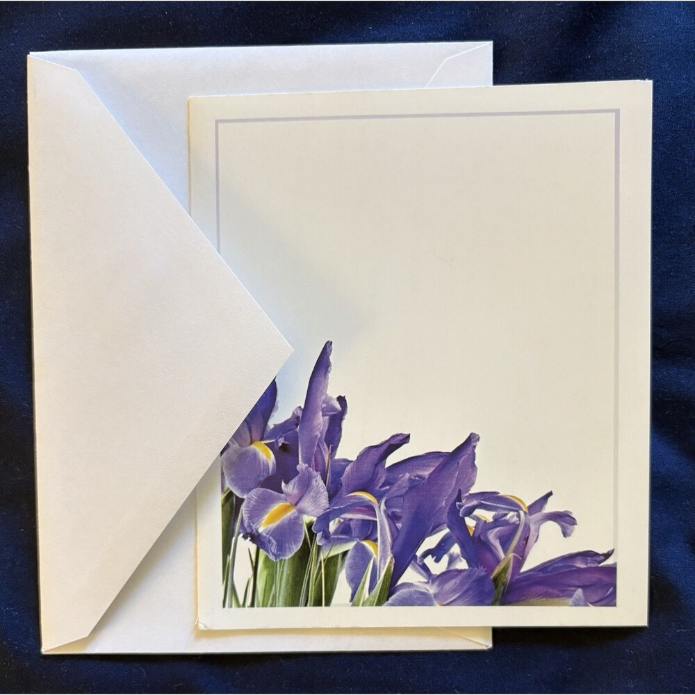 Generic Card with White Envelope | Purple Flower design By Habitat